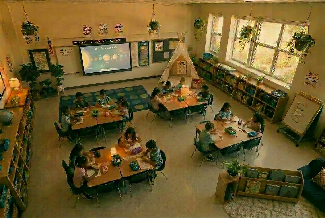 A teacher sits in her classroom, sharing how a hard day unfolded